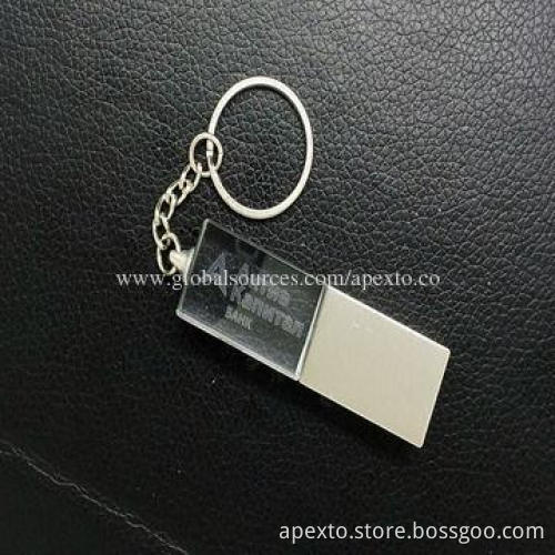 Crystal Shock-resistant Wooden USB Flash Drives with Up to 64GB Capacity, Supports Plug-and-play